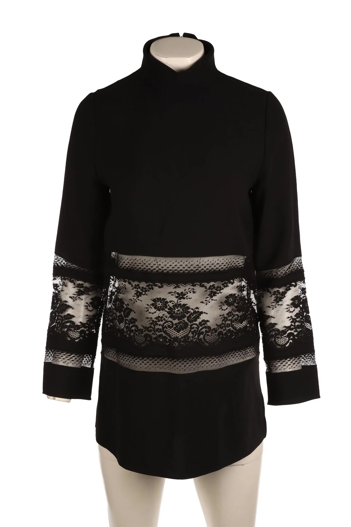 CHLOÉ BLACK CREPE TOP FR 34 UK 6 - Image 2