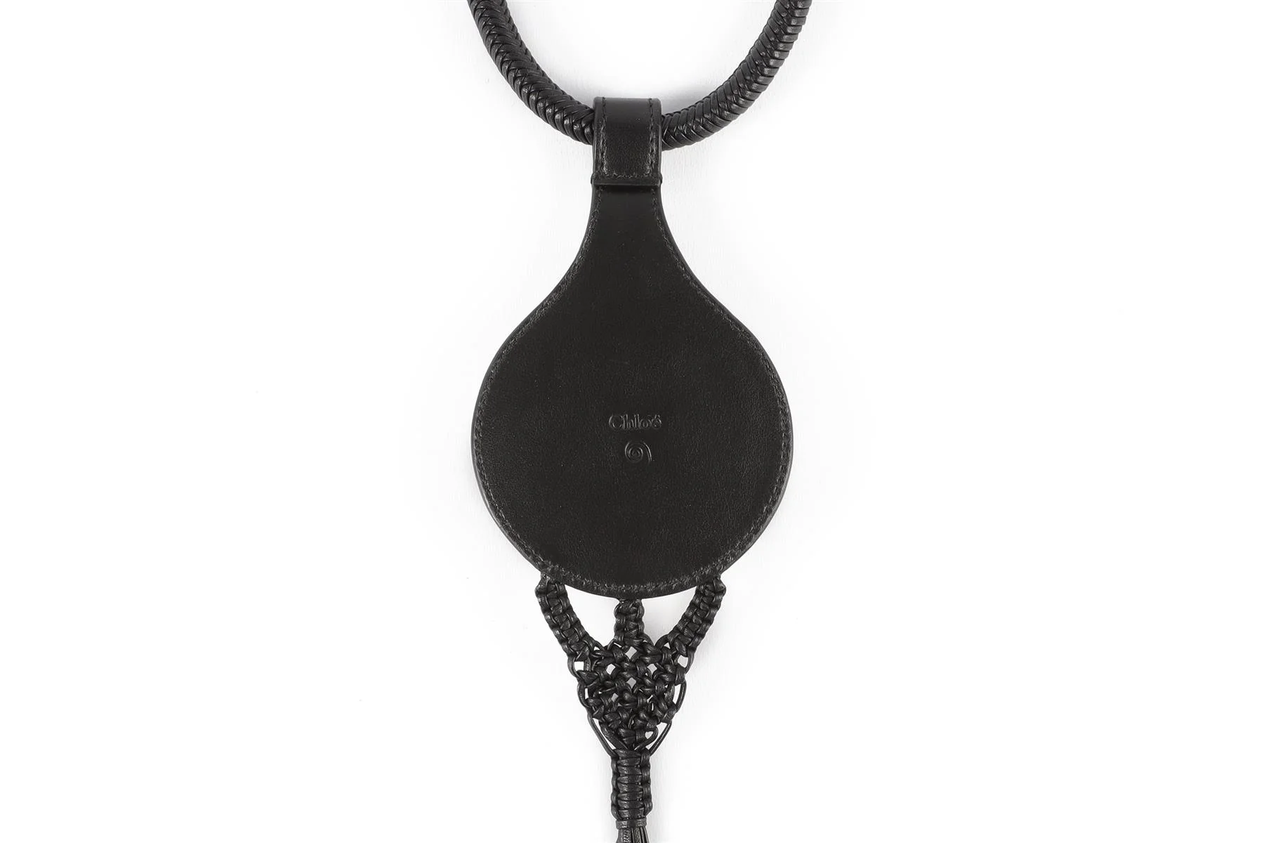 CHLOÉ BLACK LEATHER NECKLACE - Image 4