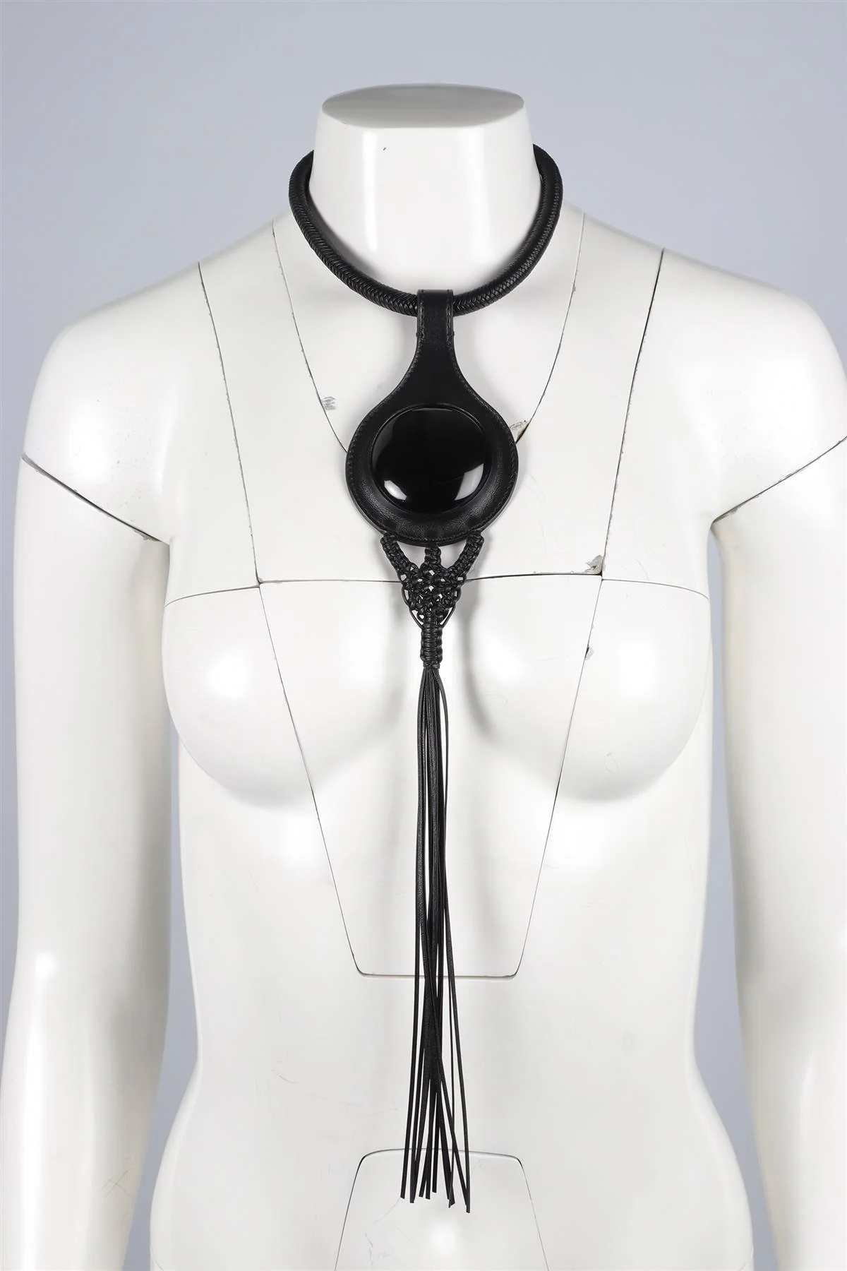 CHLOÉ BLACK LEATHER NECKLACE - Image 8