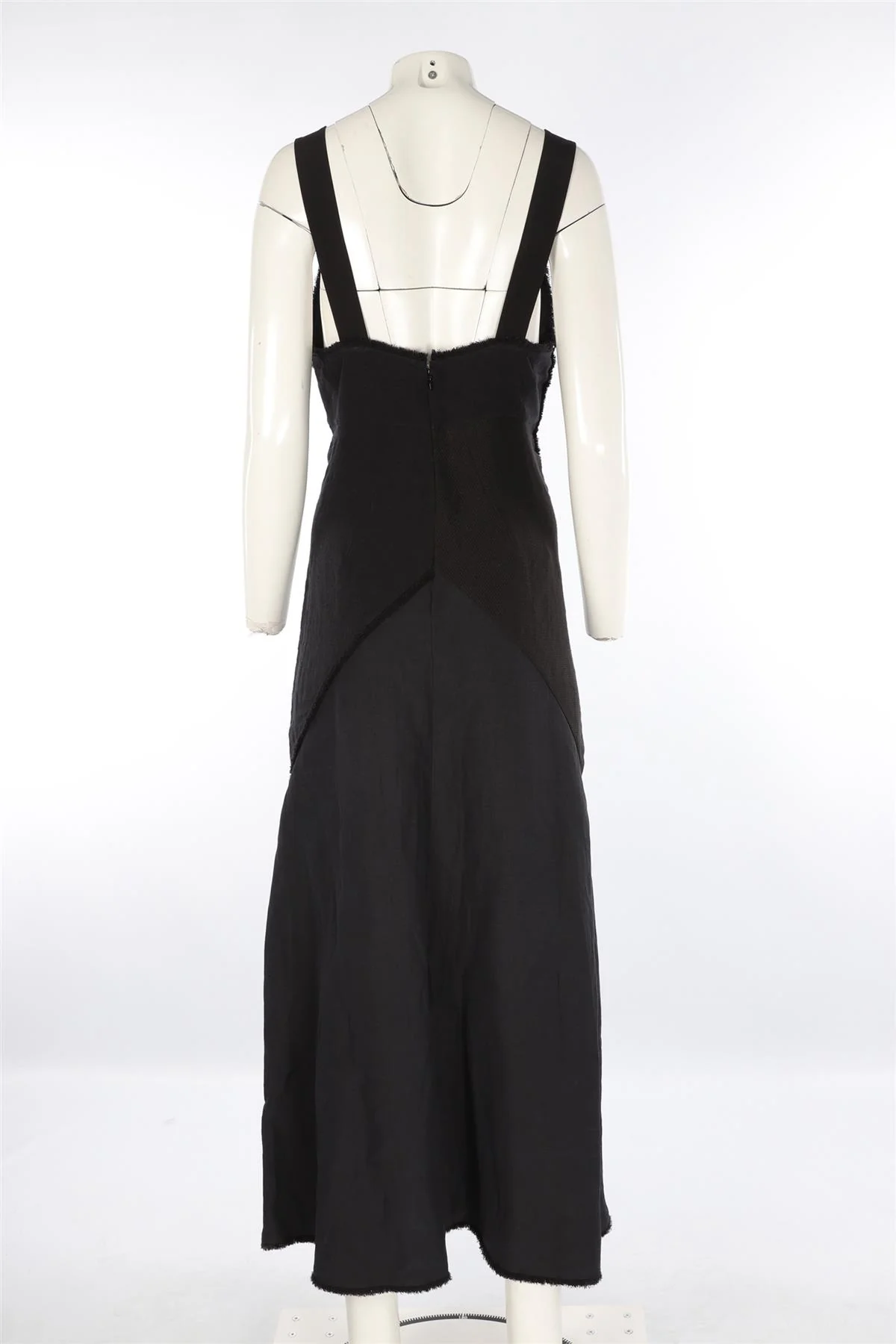 CHLOÉ BLACK LINEN MAXI DRESS FR 40 UK 8 - Image 4