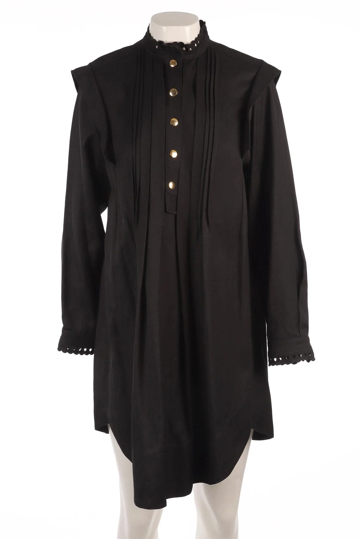 CHLOÉ BLACK LINEN MINI DRESS FR 38 UK 10 - Image 2
