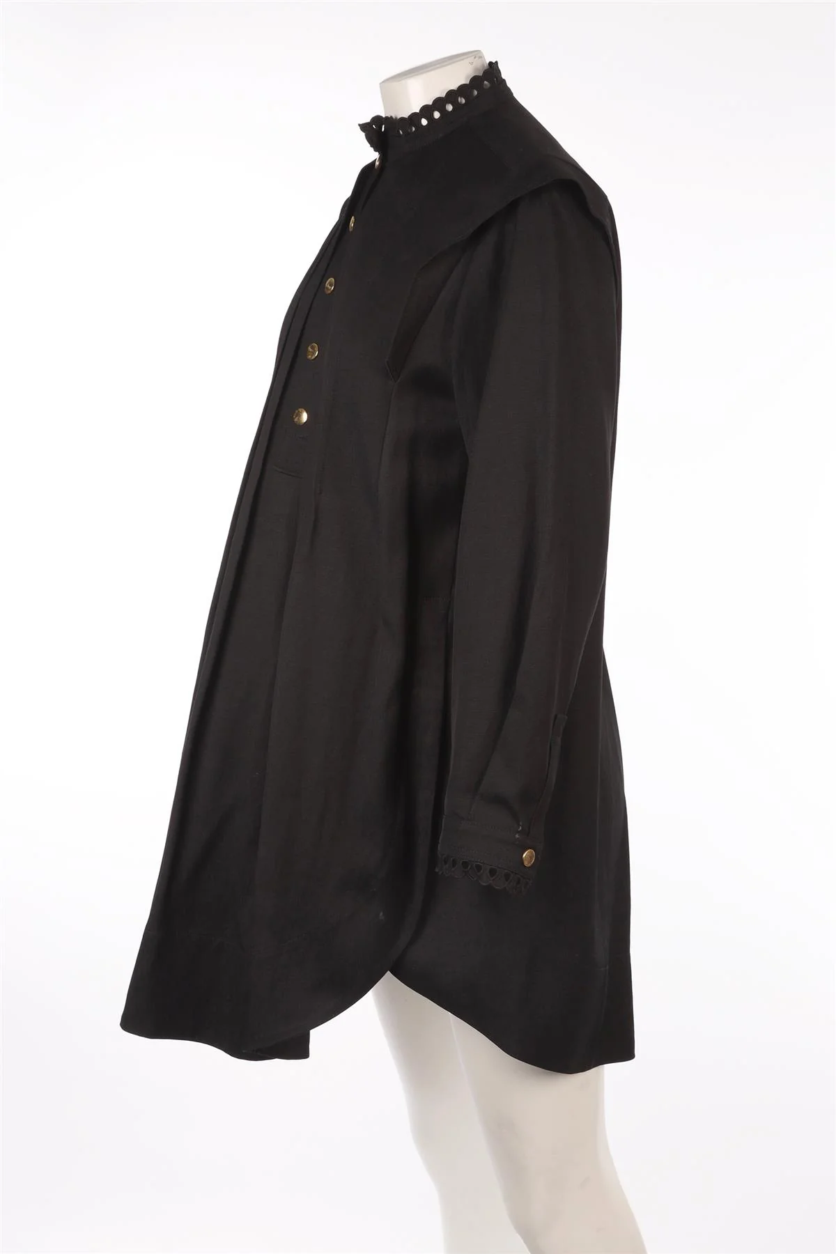 CHLOÉ BLACK LINEN MINI DRESS FR 38 UK 10 - Image 3