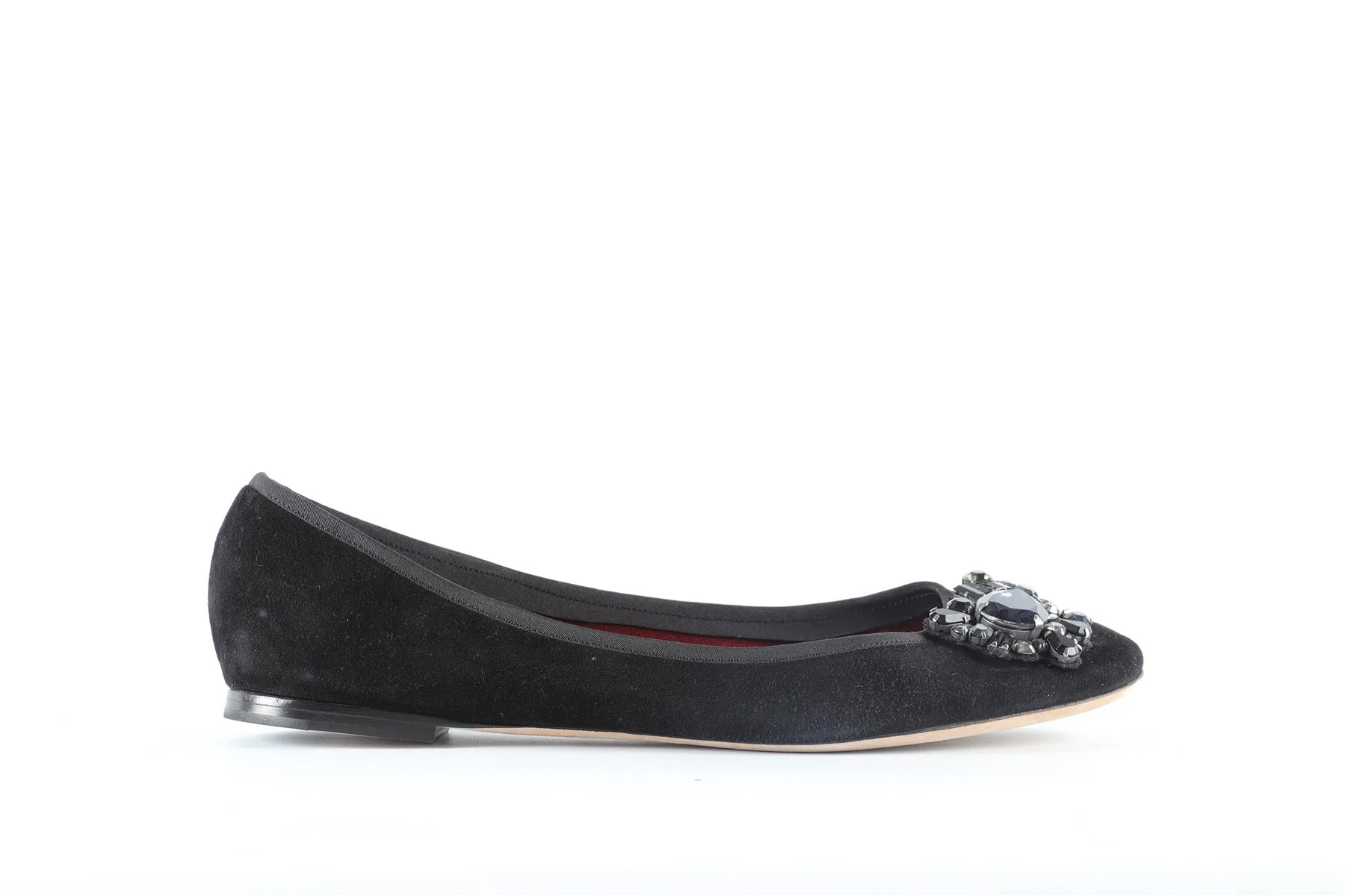 CHLOÉ BLACK SUEDE BALLET FLATS EU 39 UK 6 US 9 - Image 2