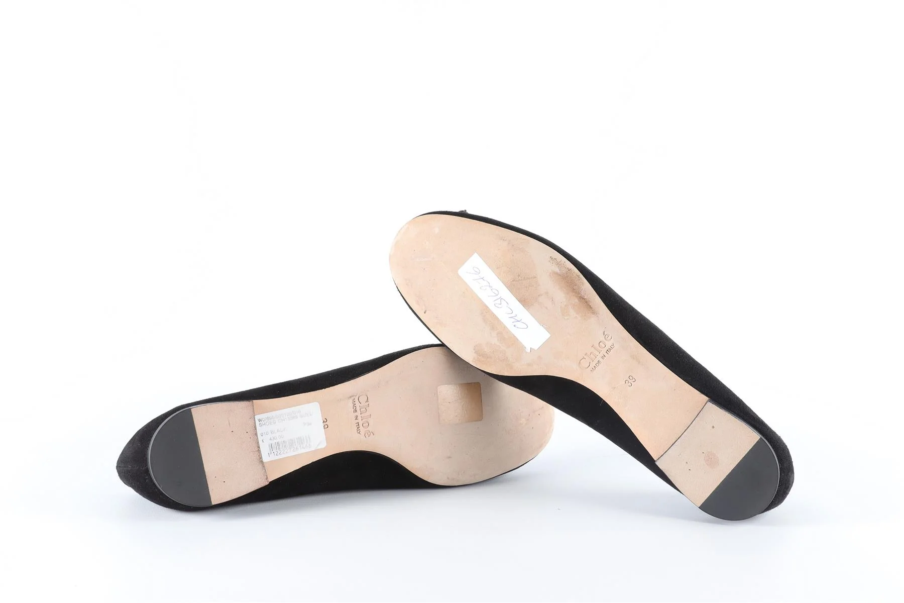 CHLOÉ BLACK SUEDE BALLET FLATS EU 39 UK 6 US 9 - Image 6