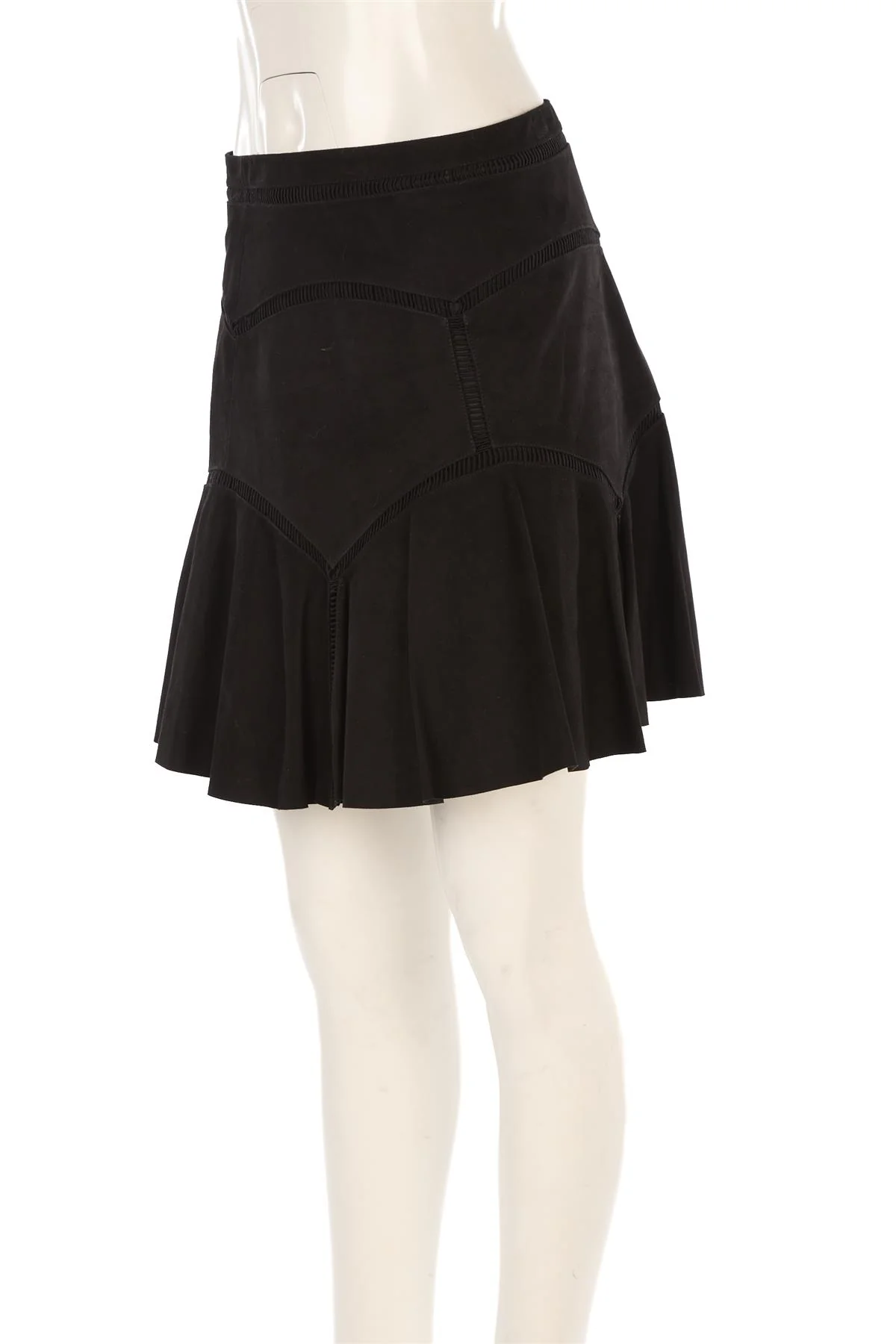 CHLOÉ BLACK SUEDE MINI SKIRT FR 38 UK 10 - Image 3
