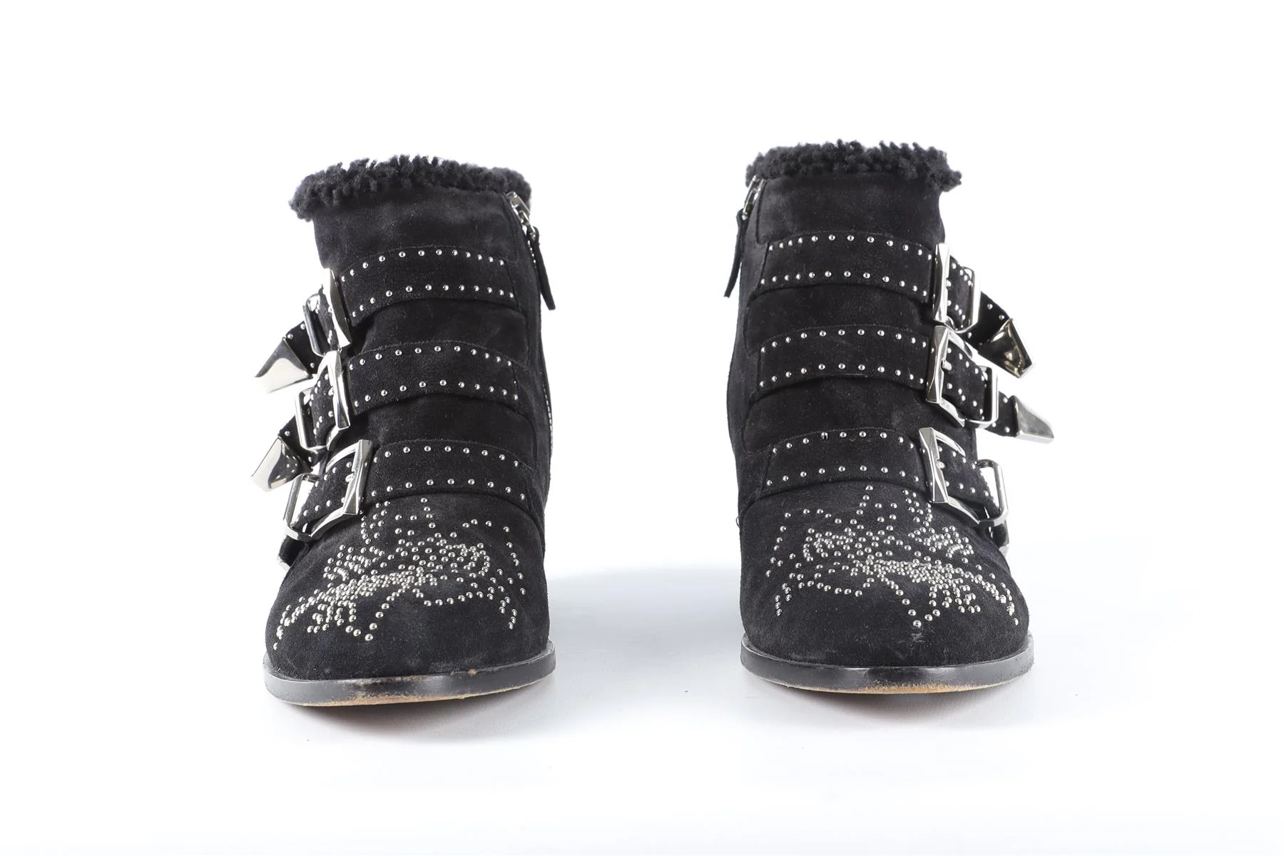 CHLOÉ BLACK SUSANNA SUEDE ANKLE BOOTS EU 39 UK 6 US 9 - Image 3