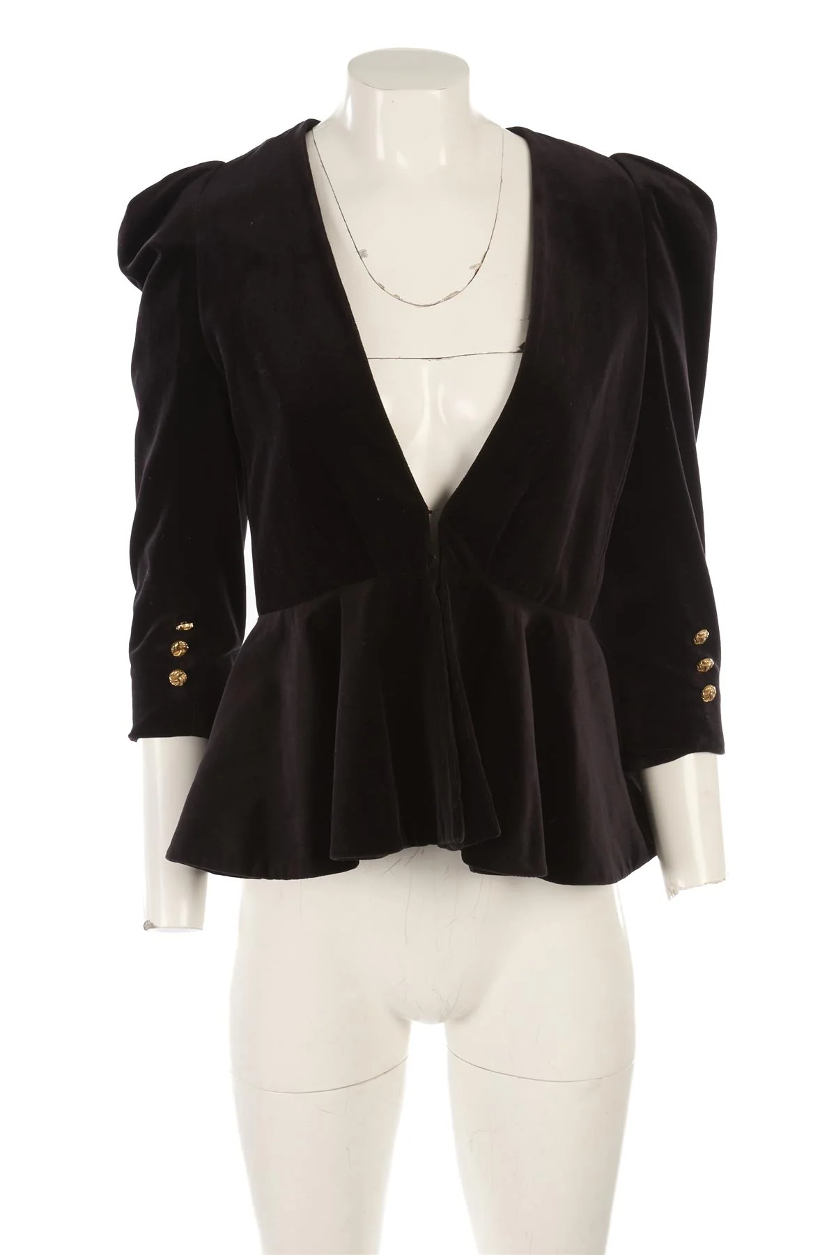CHLOÉ BLACK VELVET JACKET MEDIUM - Image 2