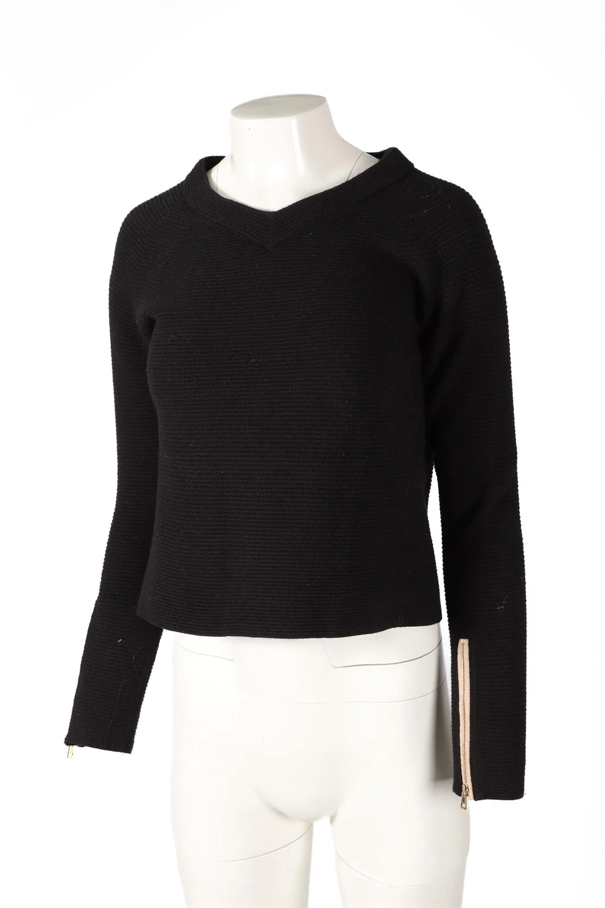 CHLOÉ BLACK WOOL SWEATER XSMALL - Image 3