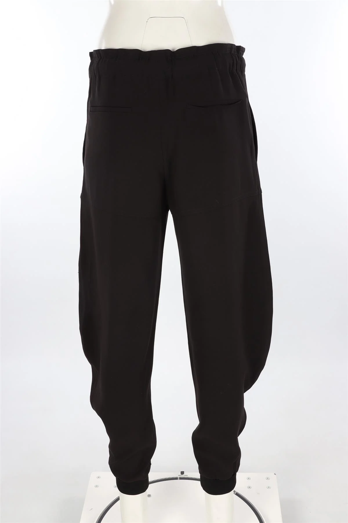 CHLOÉ BLACK WOVEN TAPERED PANTS FR 36 UK 8 - Image 4