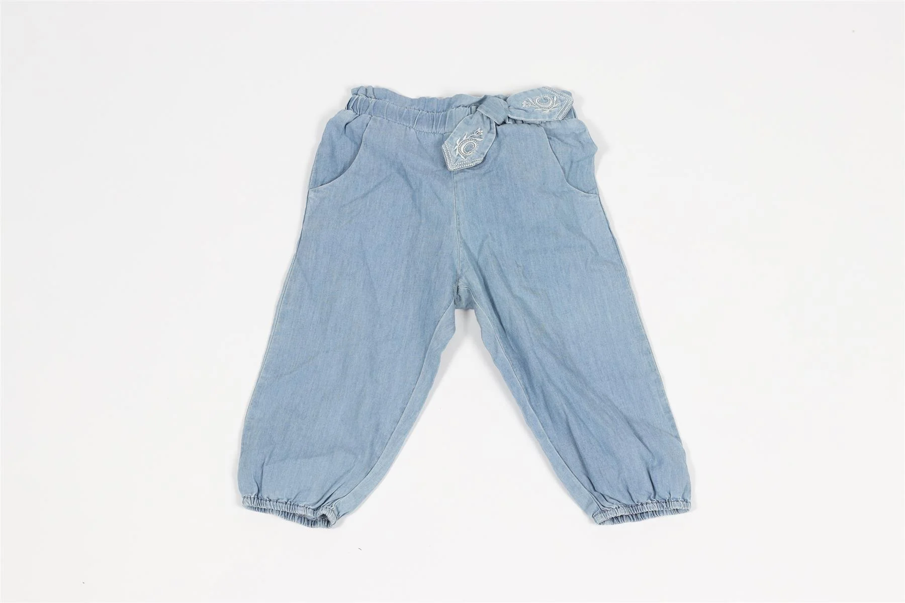 CHLOÉ BLUE BABY GIRLS COTTON PANTS 18 MONTHS - Image 2