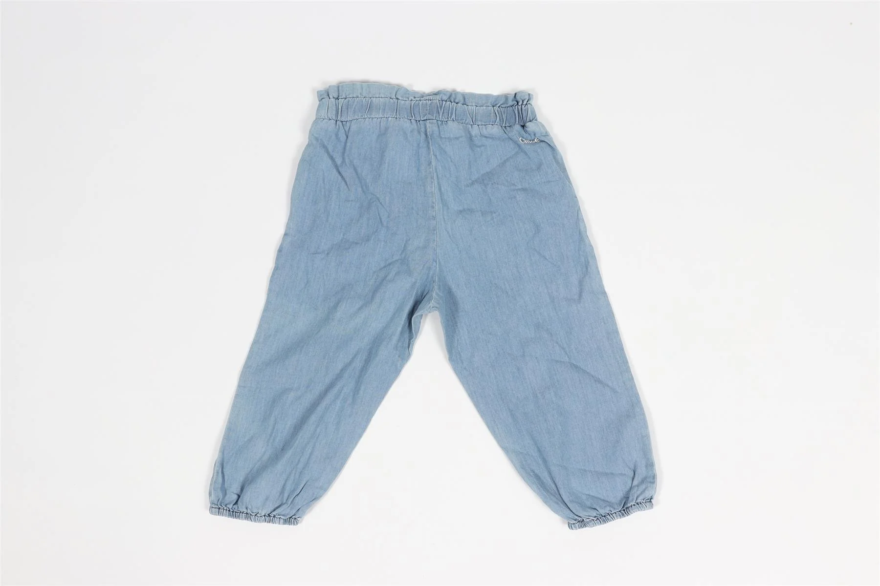CHLOÉ BLUE BABY GIRLS COTTON PANTS 18 MONTHS - Image 4
