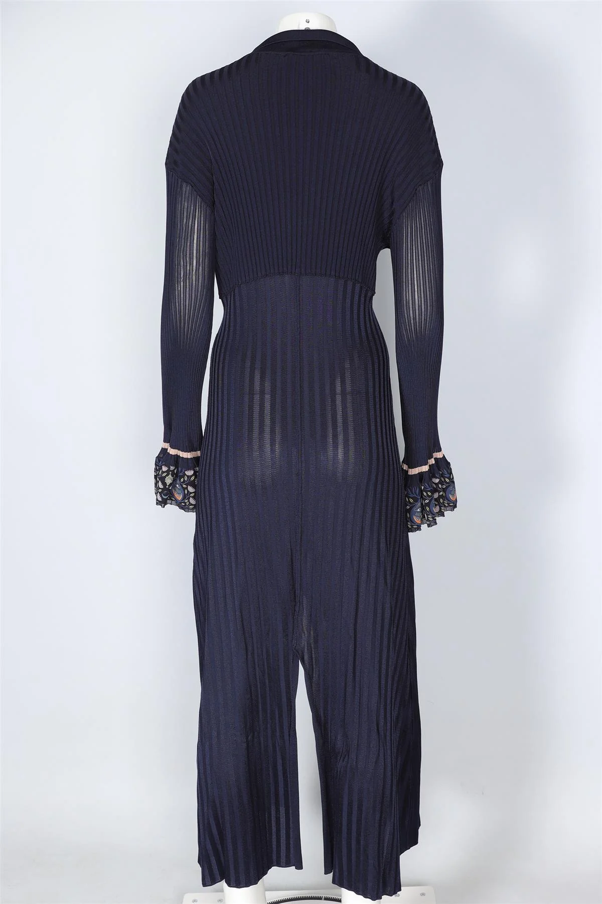 CHLOÉ BLUE KNIT MAXI DRESS LARGE - Image 4