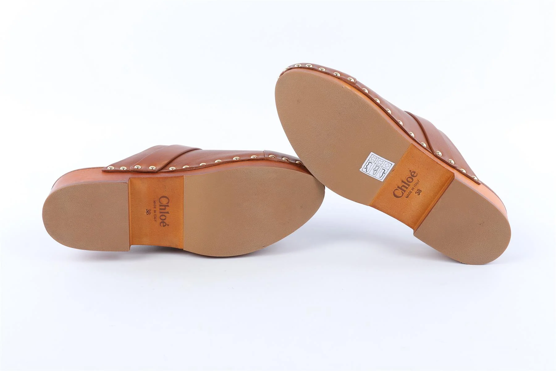CHLOÉ BROWN LEATHER CLOGS EU 38 UK 5 US 8 - Image 7