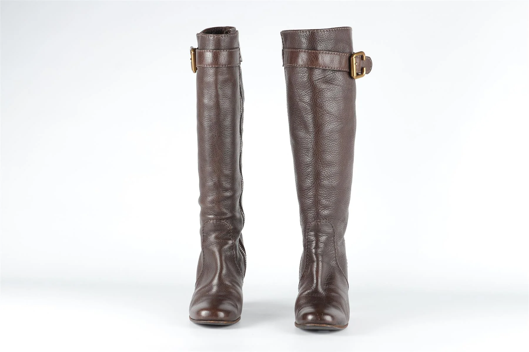 CHLOÉ BROWN LEATHER KNEE HIGH BOOTS EU 35 UK 2 US 5 - Image 3