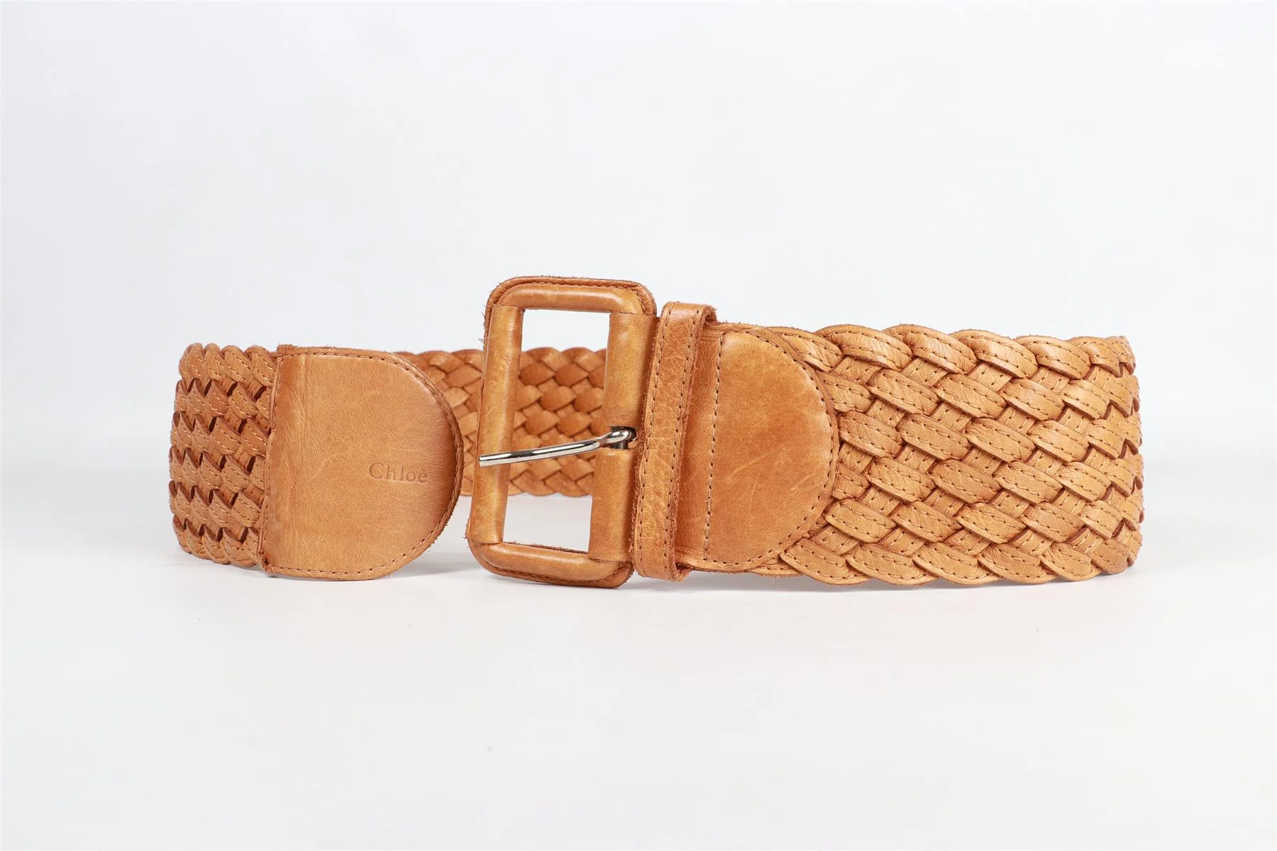 CHLOÈ BROWN LEATHER WAIST BELT 70-80 CM - Image 7
