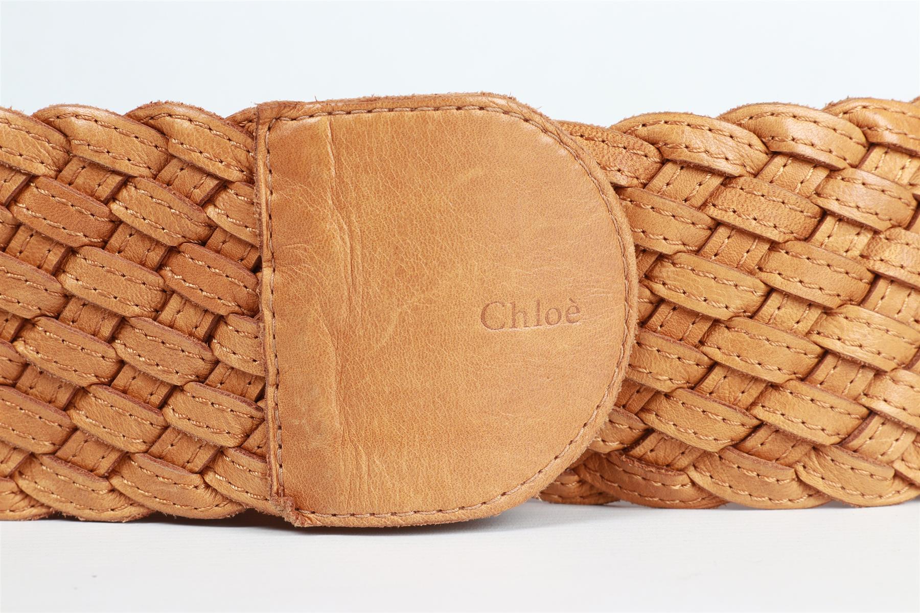 CHLOÈ BROWN LEATHER WAIST BELT 70-80 CM - Image 8
