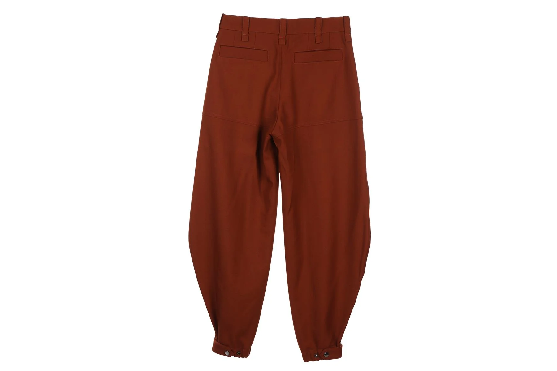 CHLOE BROWN WOOL TAPERED PANTS FR 36 UK 8 - Image 4
