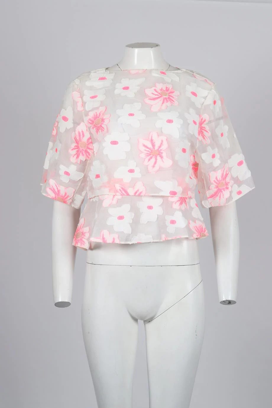 CHLOÉ COTTON AND SILK BLEND TOP FR 34 UK 6 - Image 2