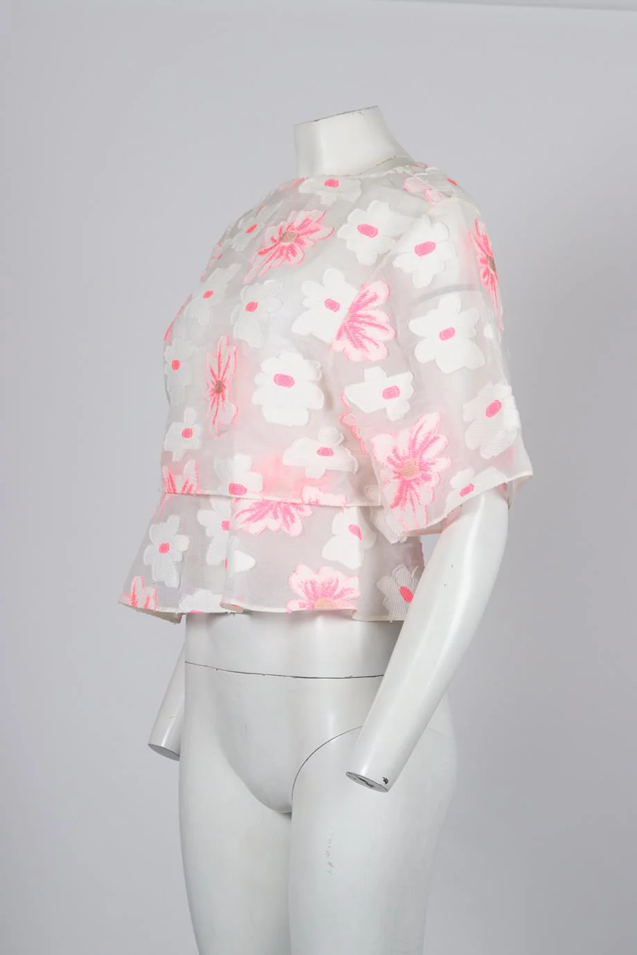 CHLOÉ COTTON AND SILK BLEND TOP FR 34 UK 6 - Image 3
