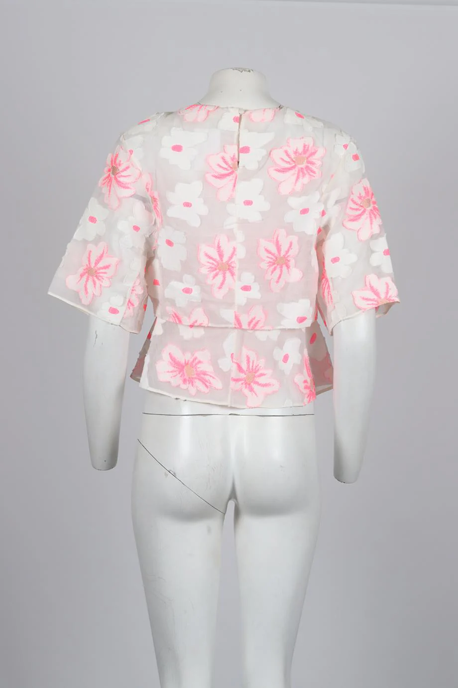 CHLOÉ COTTON AND SILK BLEND TOP FR 34 UK 6 - Image 4