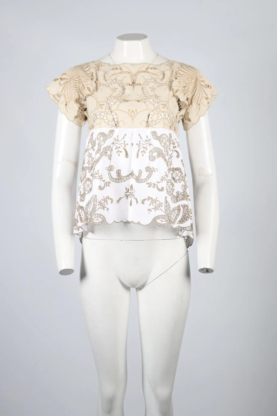 CHLOÉ COTTON BLEND TOP FR 36 UK 8 - Image 2