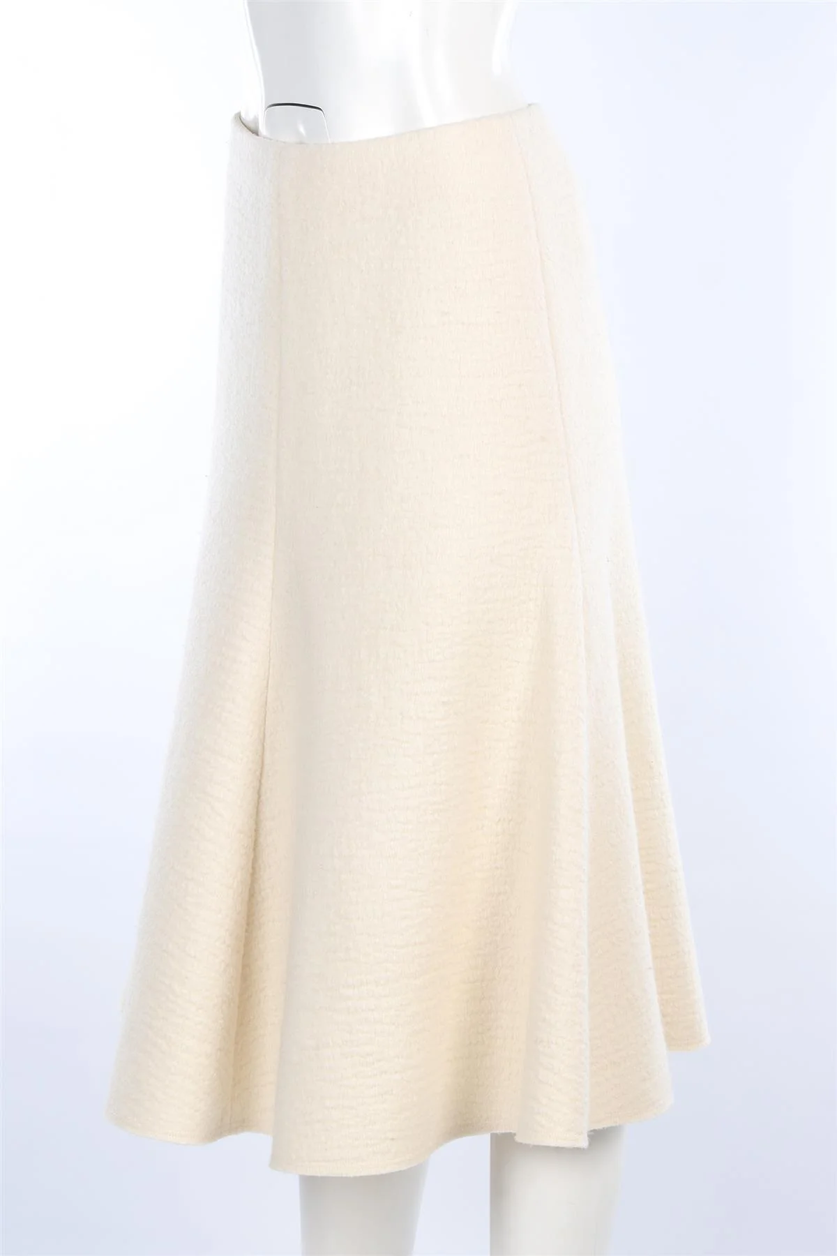 CHLOÉ CREAM WOOL MIDI SKIRT FR 36 UK 8 - Image 3