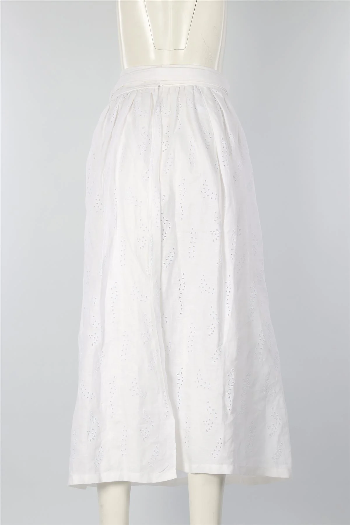 CHLOÉ + ERES WHITE LINEN MAXI SKIRT FR 42 UK 14 - Image 4