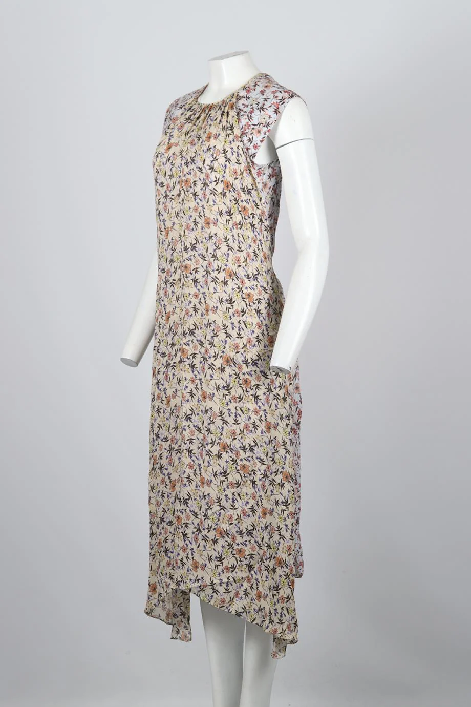 CHLOÉ FLORAL PRINT CREPE MAXI DRESS FR 36 UK 8 - Image 3