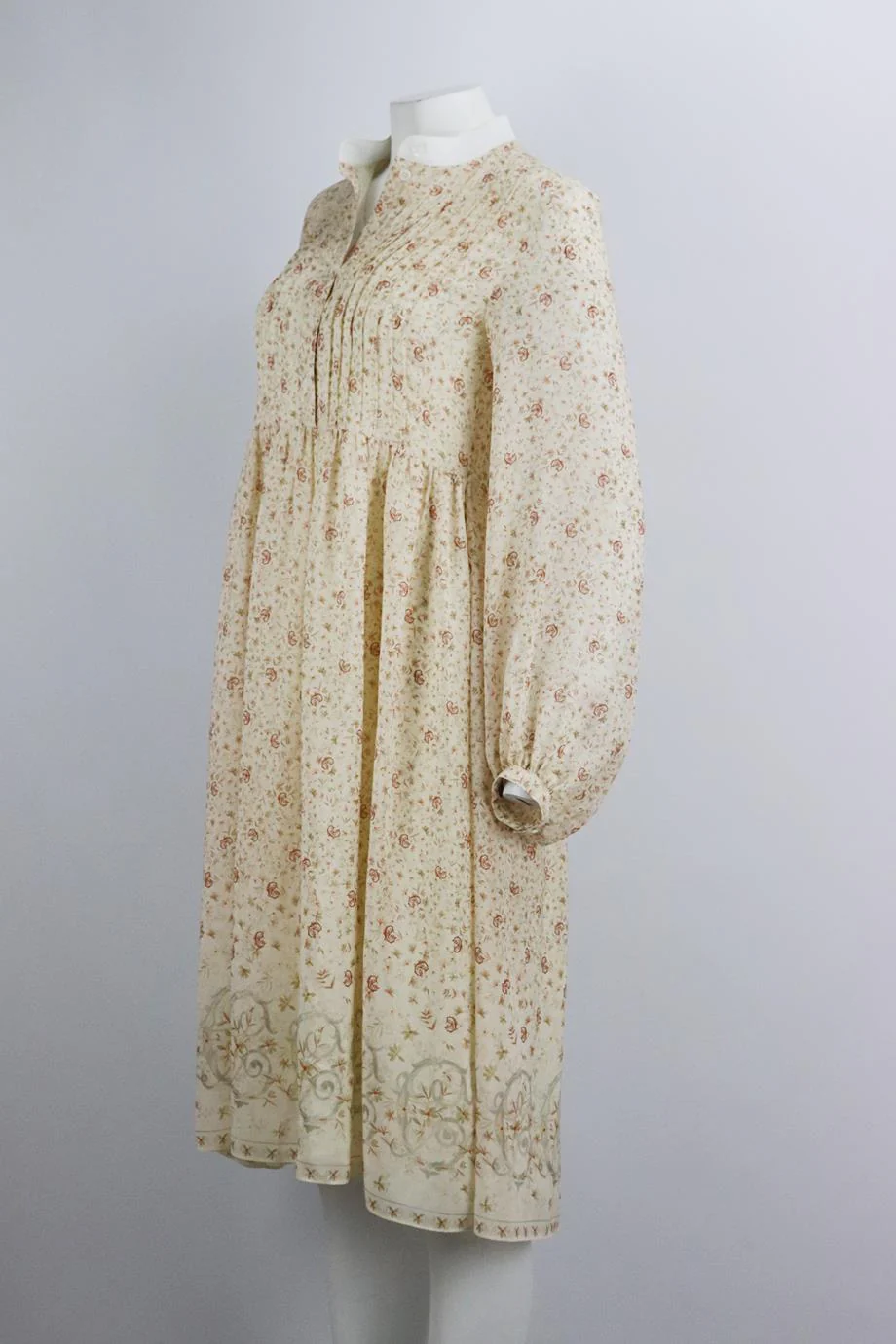 CHLOÉ FLORAL PRINT SILK MIDI DRESS FR 34 UK 6 - Image 3