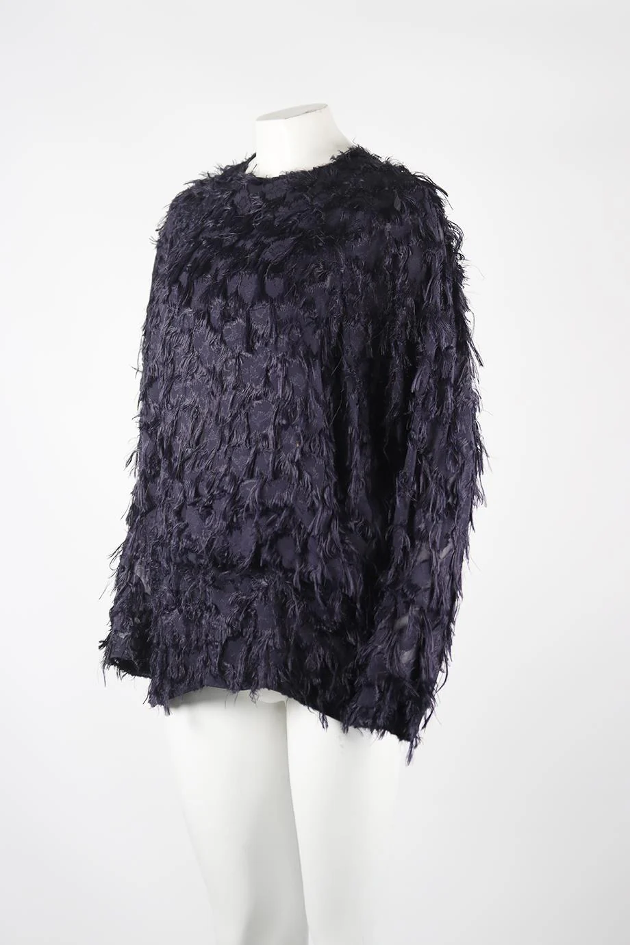 CHLOÉ FRINGED CREPE BLOUSE FR 40 UK 12 - Image 3