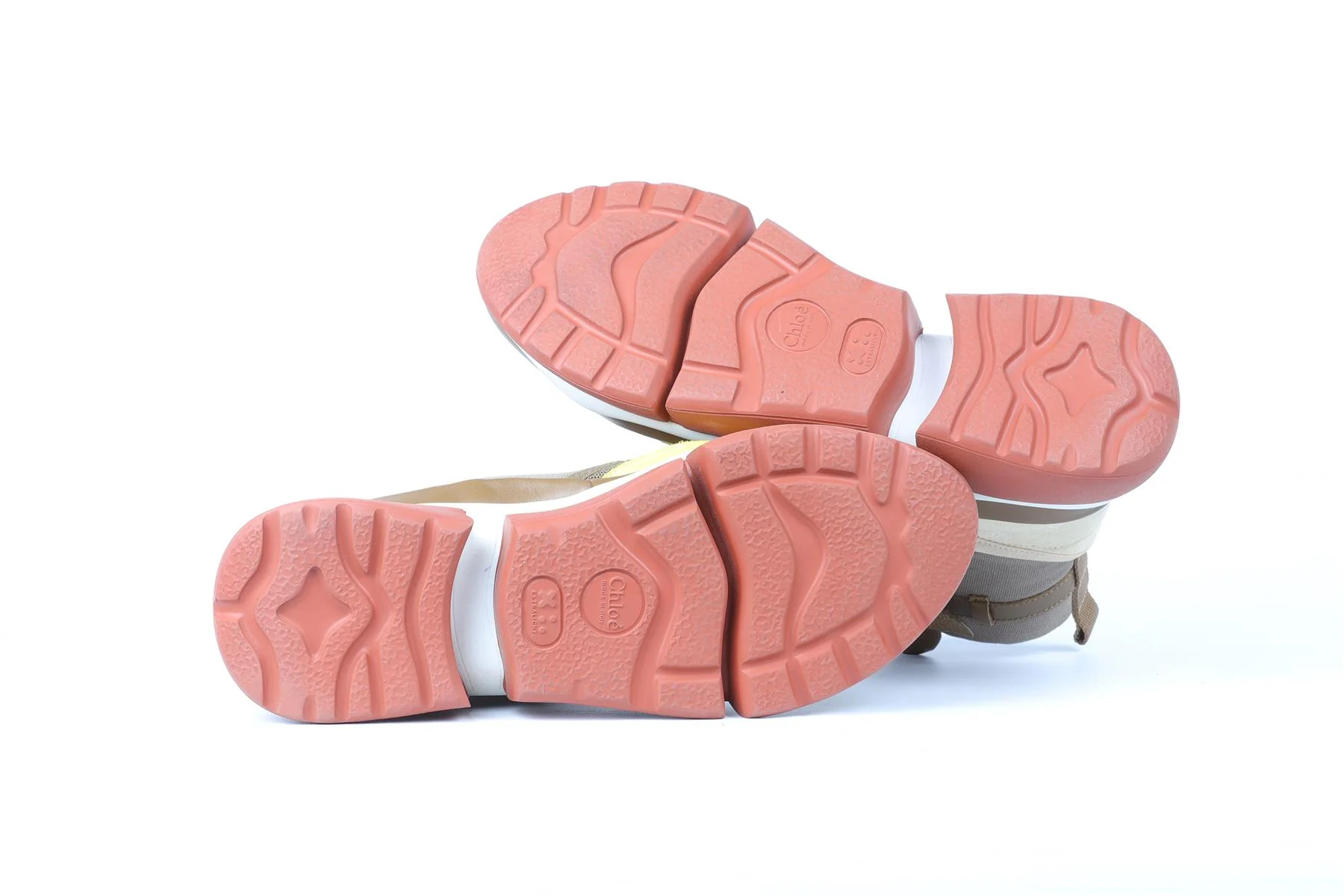 CHLOE GREEN CANVAS AND LEATHER SNEAKERS EU 39 UK 6 US 9 - Image 6