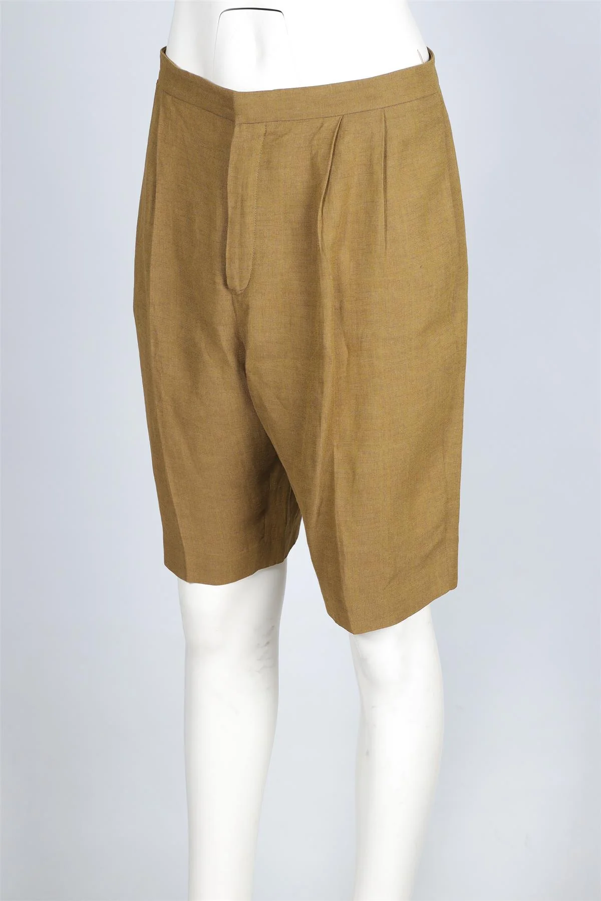 CHLOÉ GREEN LINEN SHORTS FR 40 UK 12 - Image 3