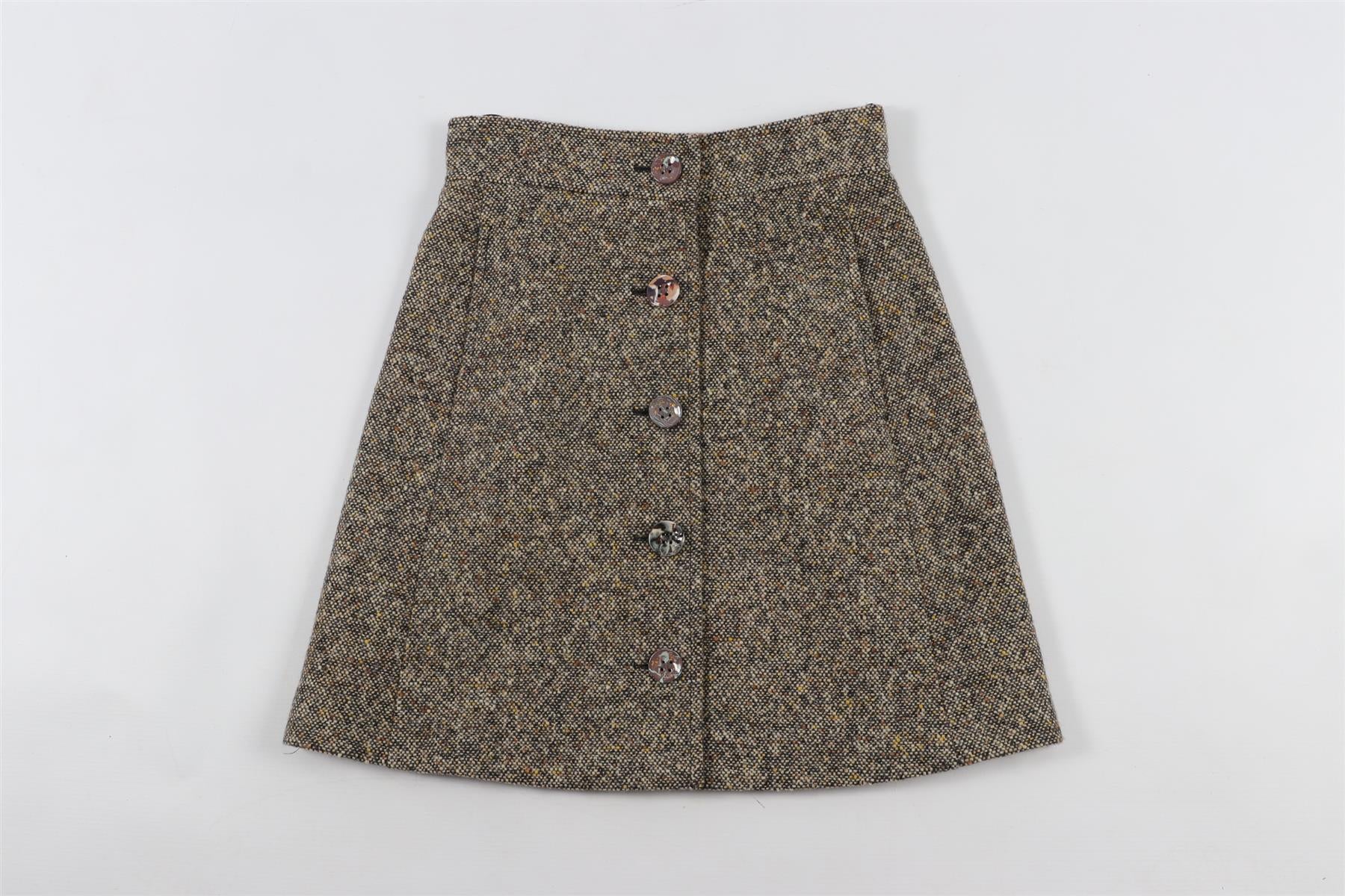 CHLOÈ GREY WOOL MINI SKIRT FR 34 UK 6 - Image 2