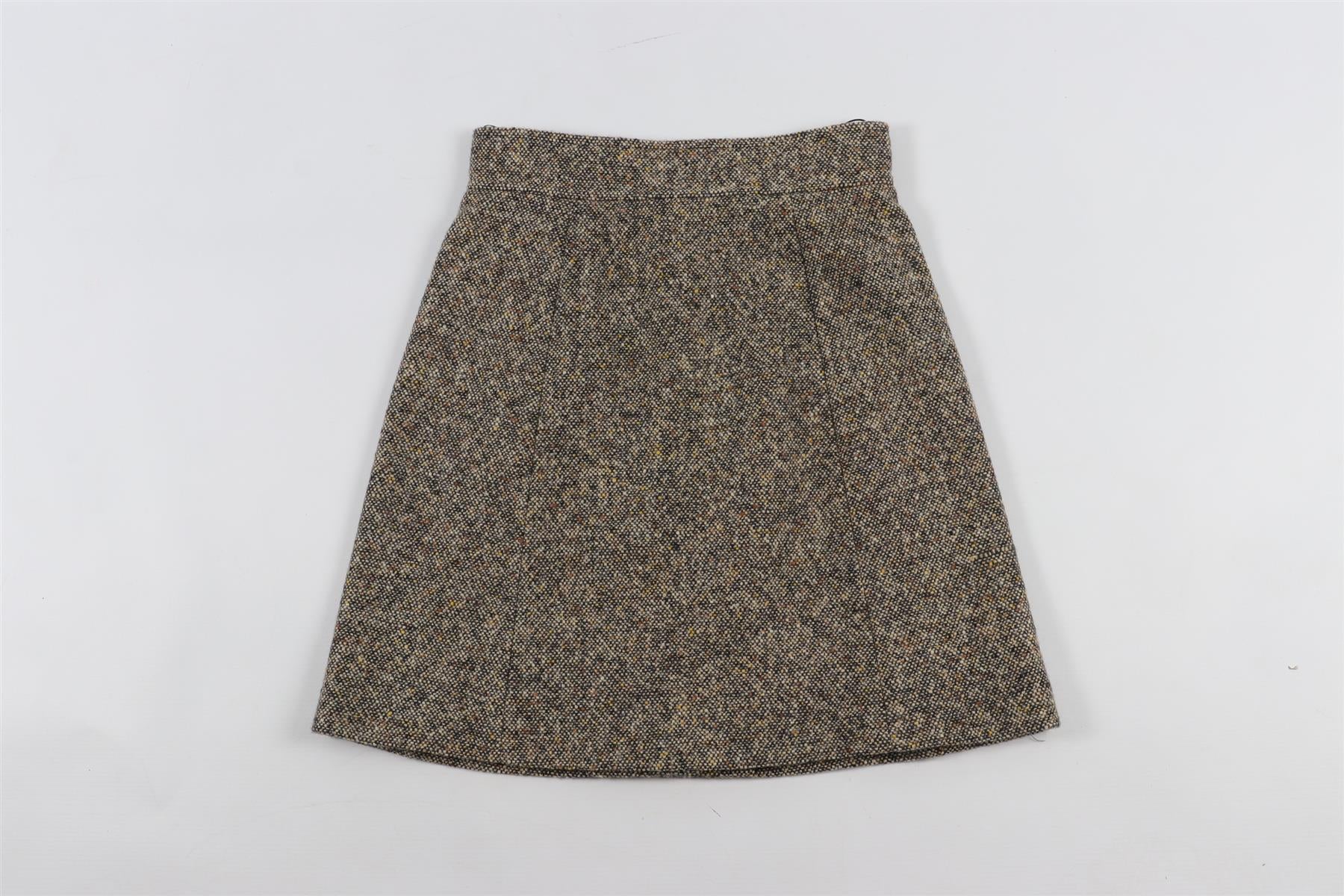 CHLOÈ GREY WOOL MINI SKIRT FR 34 UK 6 - Image 4