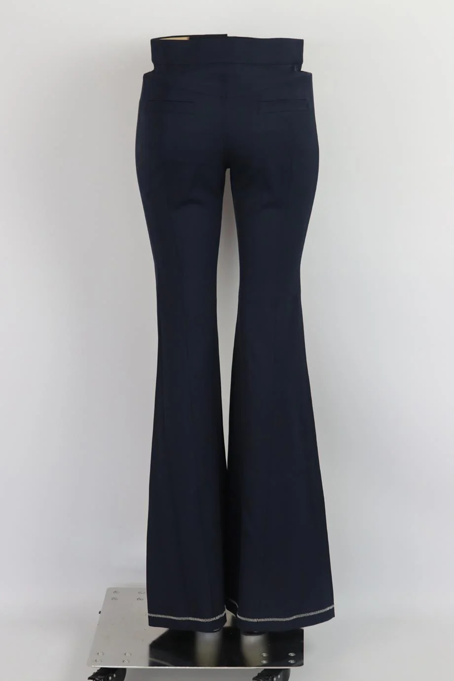 CHLOÉ HIGH RISE STRETCH WOOL FLARED PANTS FR 36 UK 8 - Image 4
