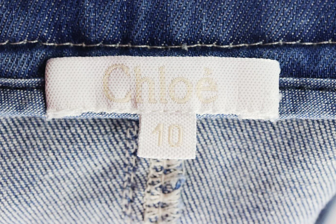 CHLOÉ KIDS GIRLS DENIM SKIRT 10 YEARS - Image 4