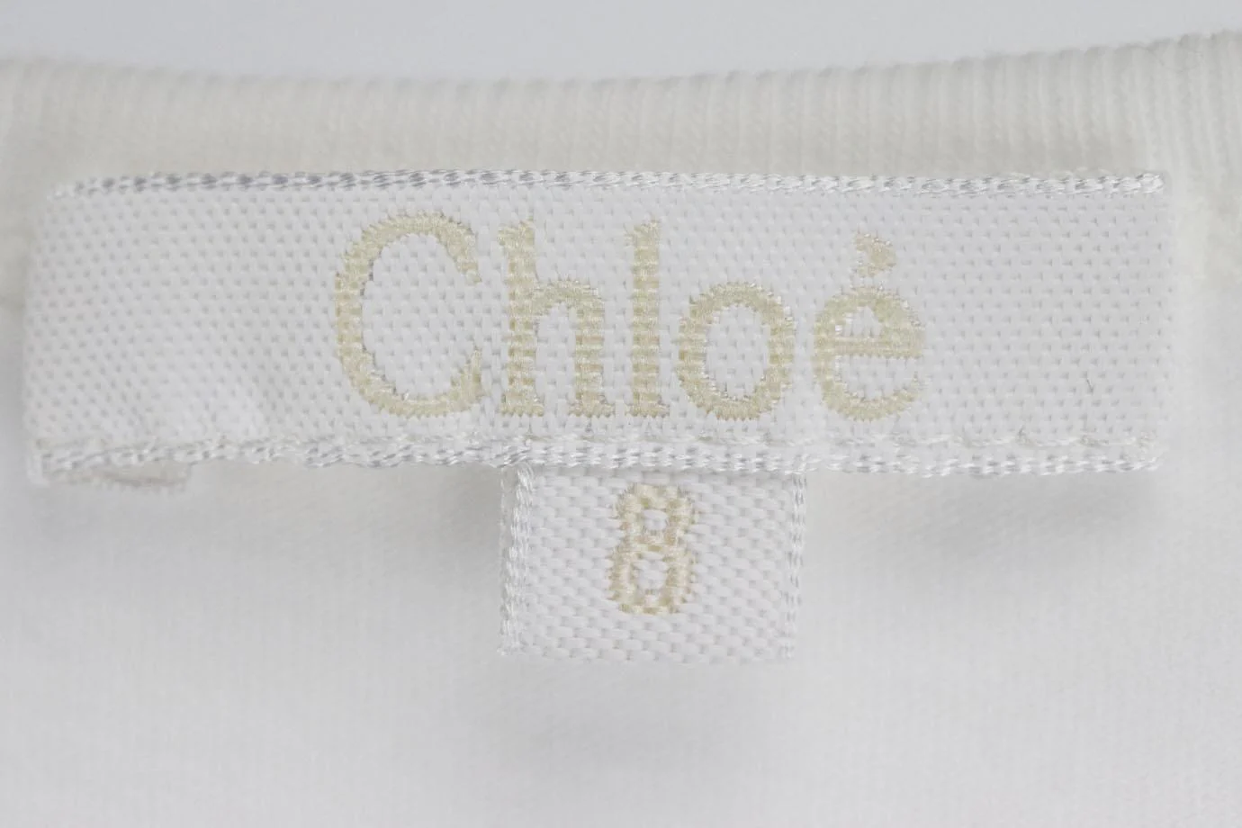 CHLOÉ KIDS GIRLS LOGO COTTON T-SHIRT 8 YEARS - Image 4