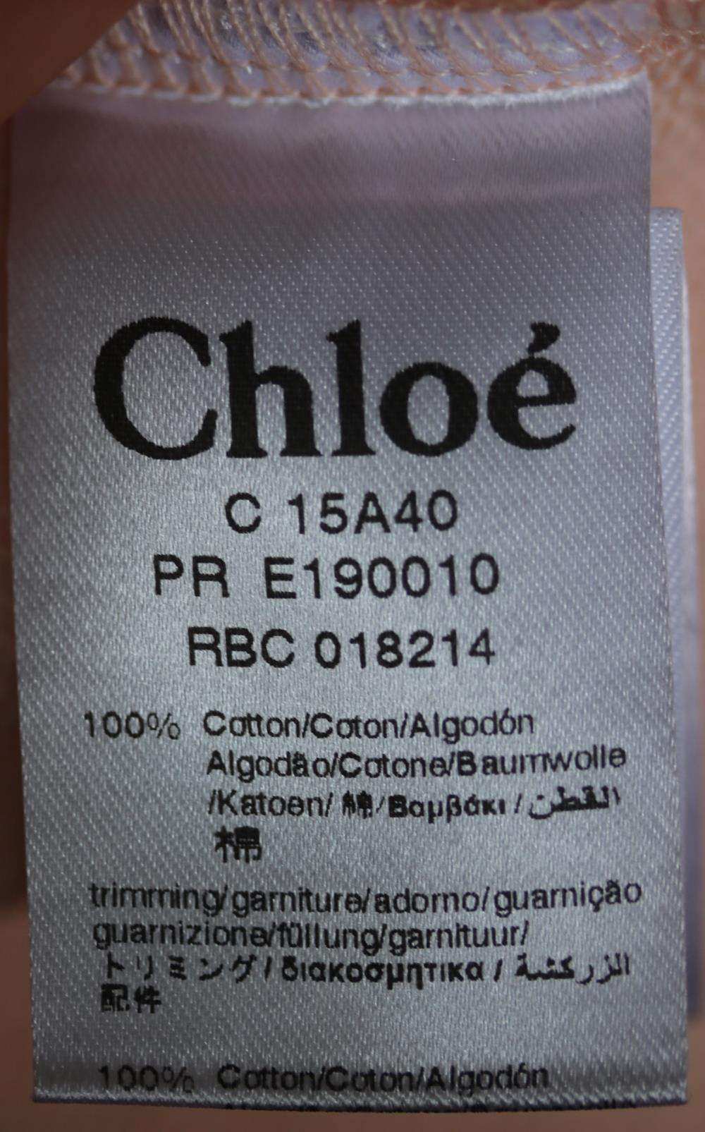 CHLOÉ KIDS GIRLS LOGO PRINT COTTON SWEATSHIRT 6 YEARS - Image 4
