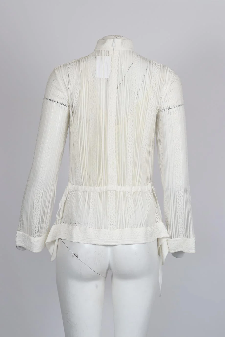 CHLOÉ LACE AND CREPE TOP FR 34 UK 6 - Image 4