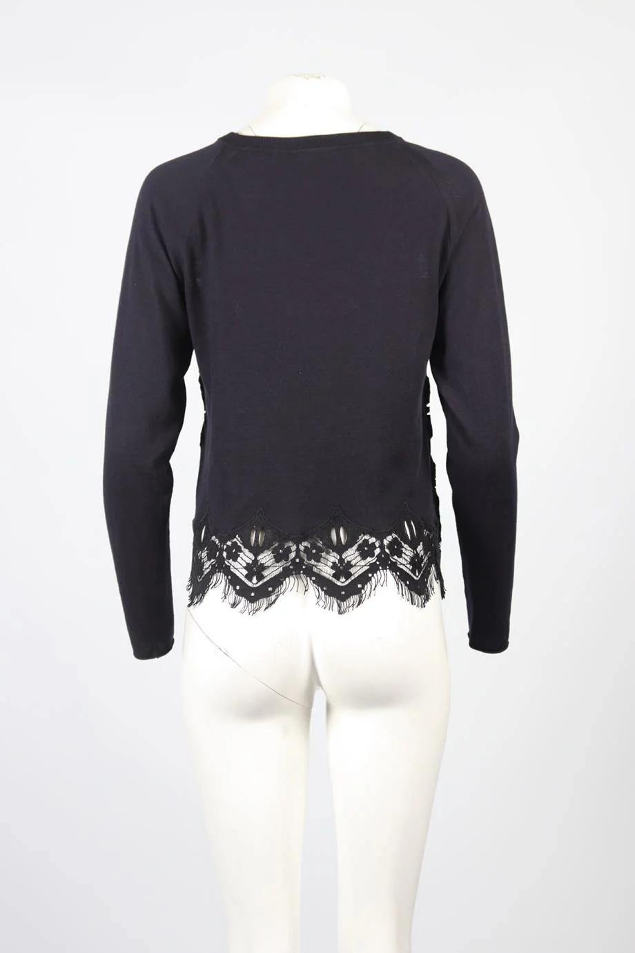 CHLOÉ LACE AND SILK BLEND SWEATER XSMALL - Image 4