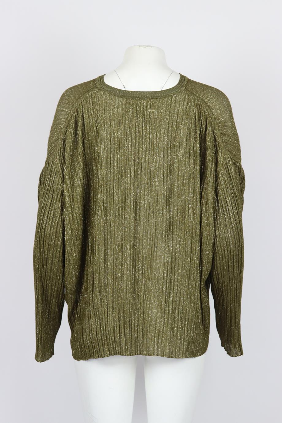 CHLOÉ METALLIC RIBBED KNIT TOP SMALL - Image 4
