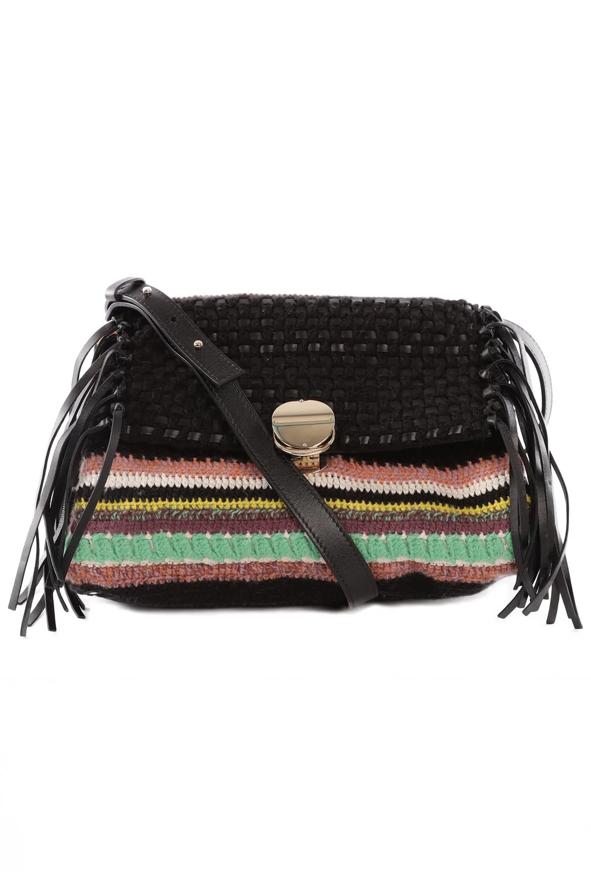 CHLOÉ MULTI PENELOPE SMALL KNIT SHOULDER BAG - Image 10