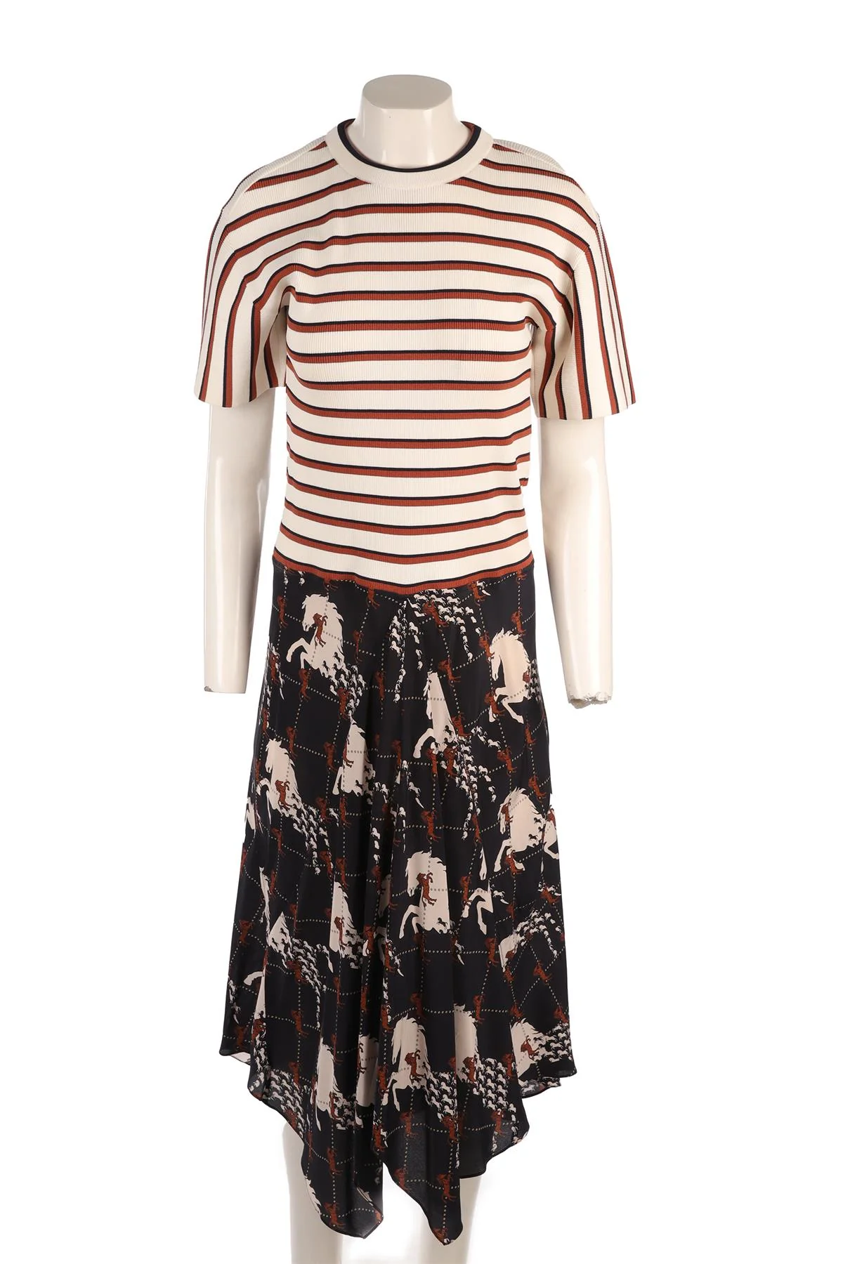 CHLOÉ MULTI SILK MIDI DRESS MEDIUM - Image 2