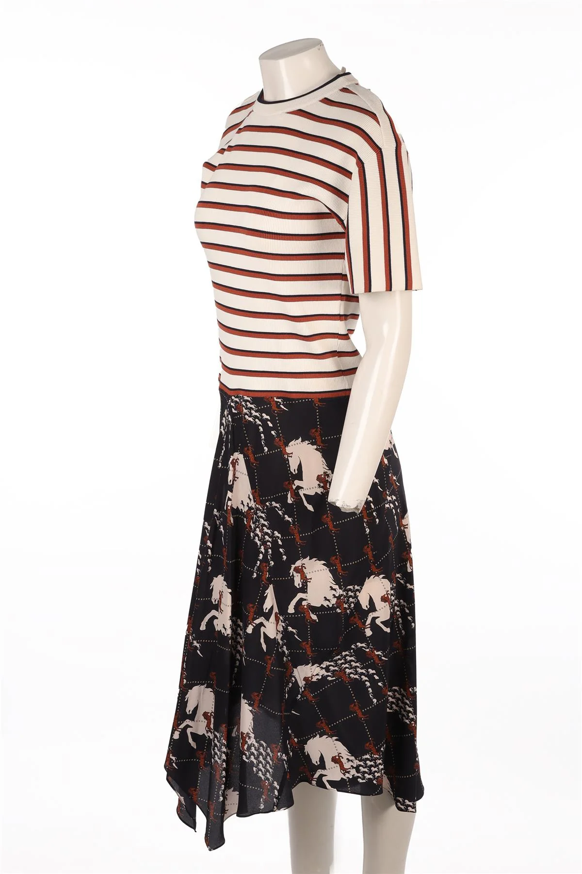CHLOÉ MULTI SILK MIDI DRESS MEDIUM - Image 3