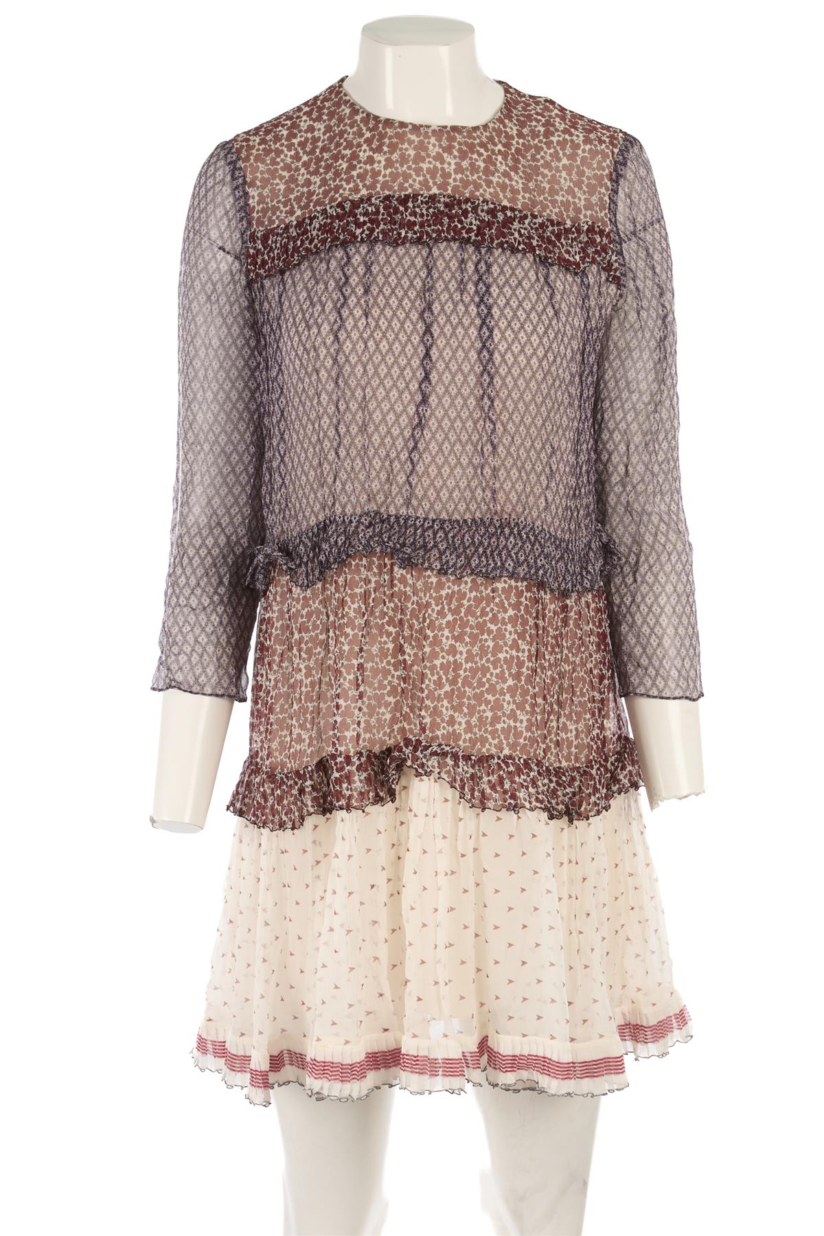CHLOÉ MULTI SILK MINI DRESS FR 34 UK 6 - Image 2