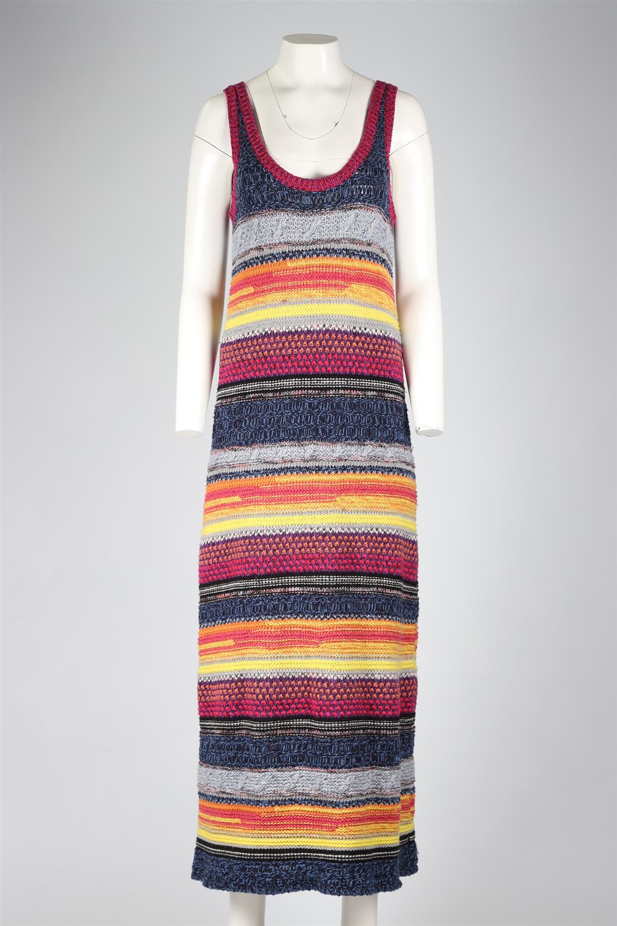 CHLOÉ MULTICOLOURED WOOL AND CASHMERE MAXI DRESS MEDIUM - Image 2