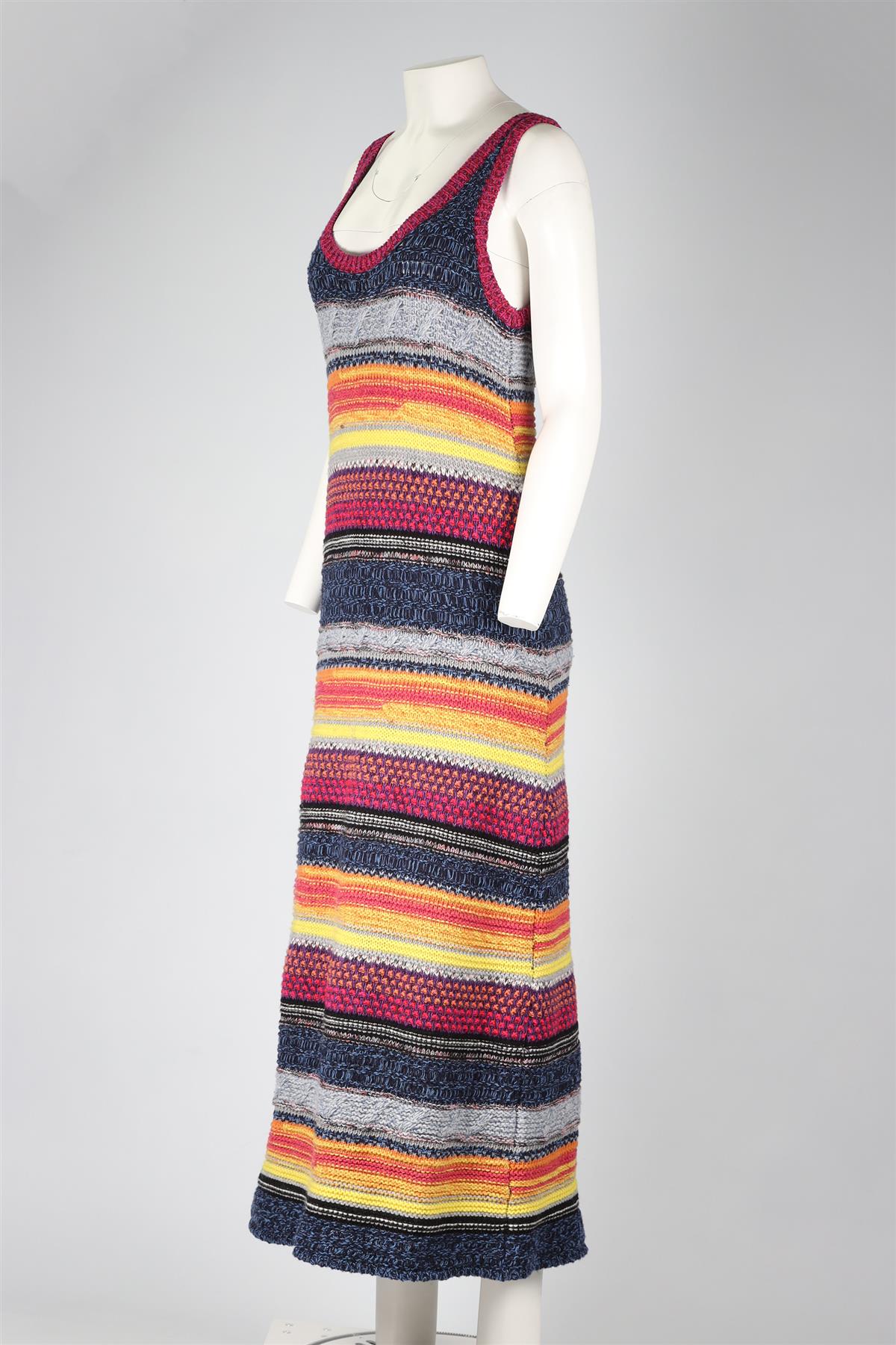 CHLOÉ MULTICOLOURED WOOL AND CASHMERE MAXI DRESS MEDIUM - Image 3