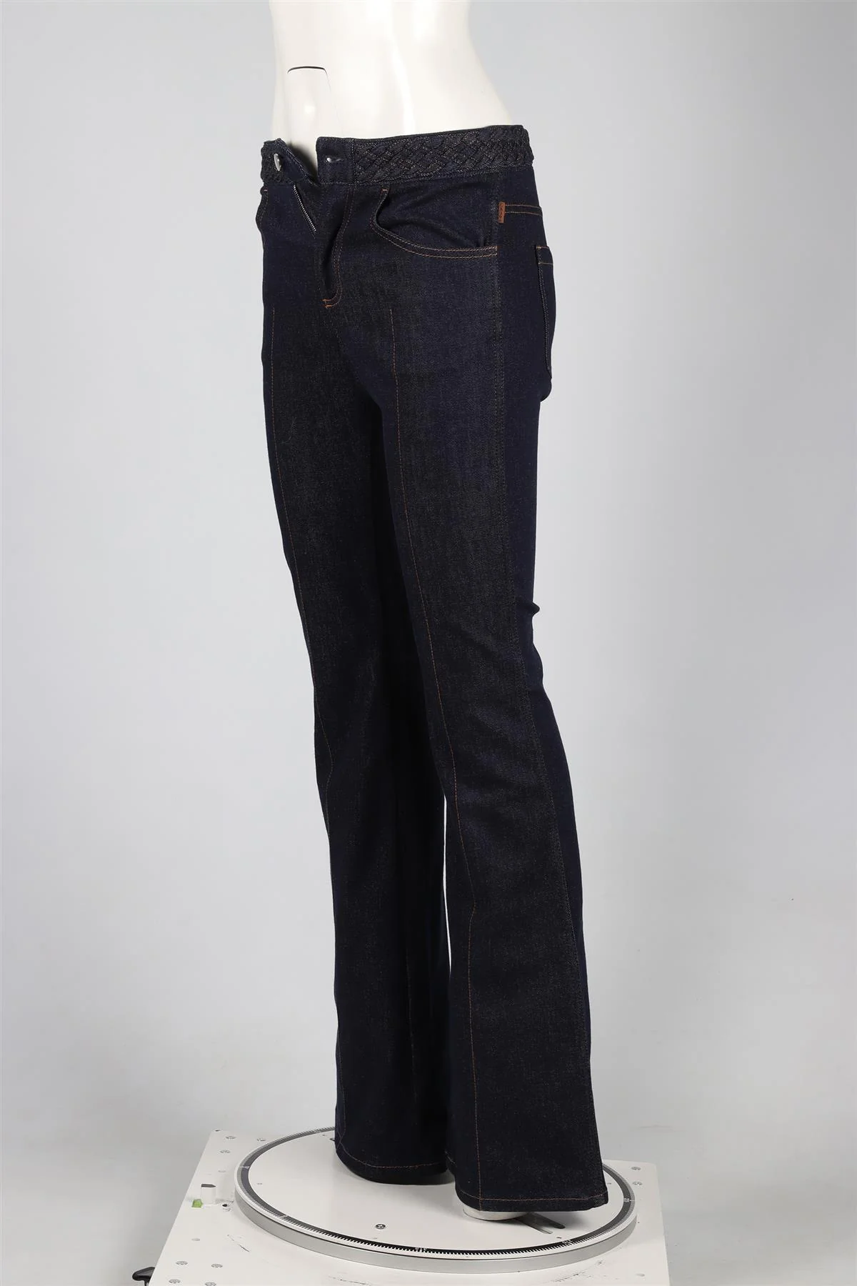 CHLOÉ NAVY HIGH RISE FLARED JEANS FR 36 UK 8 - Image 3