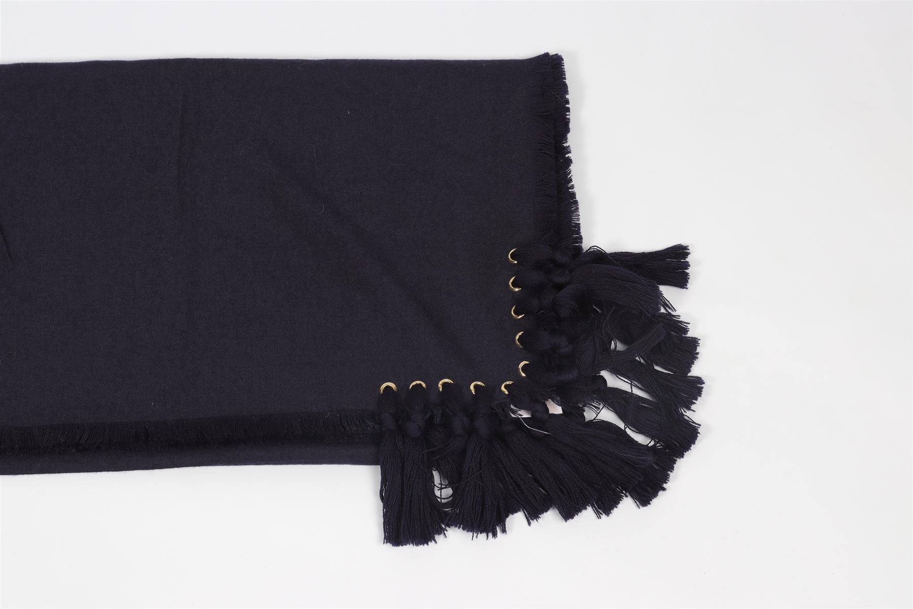 CHLOÈ NAVY WOOL SCARF - Image 4