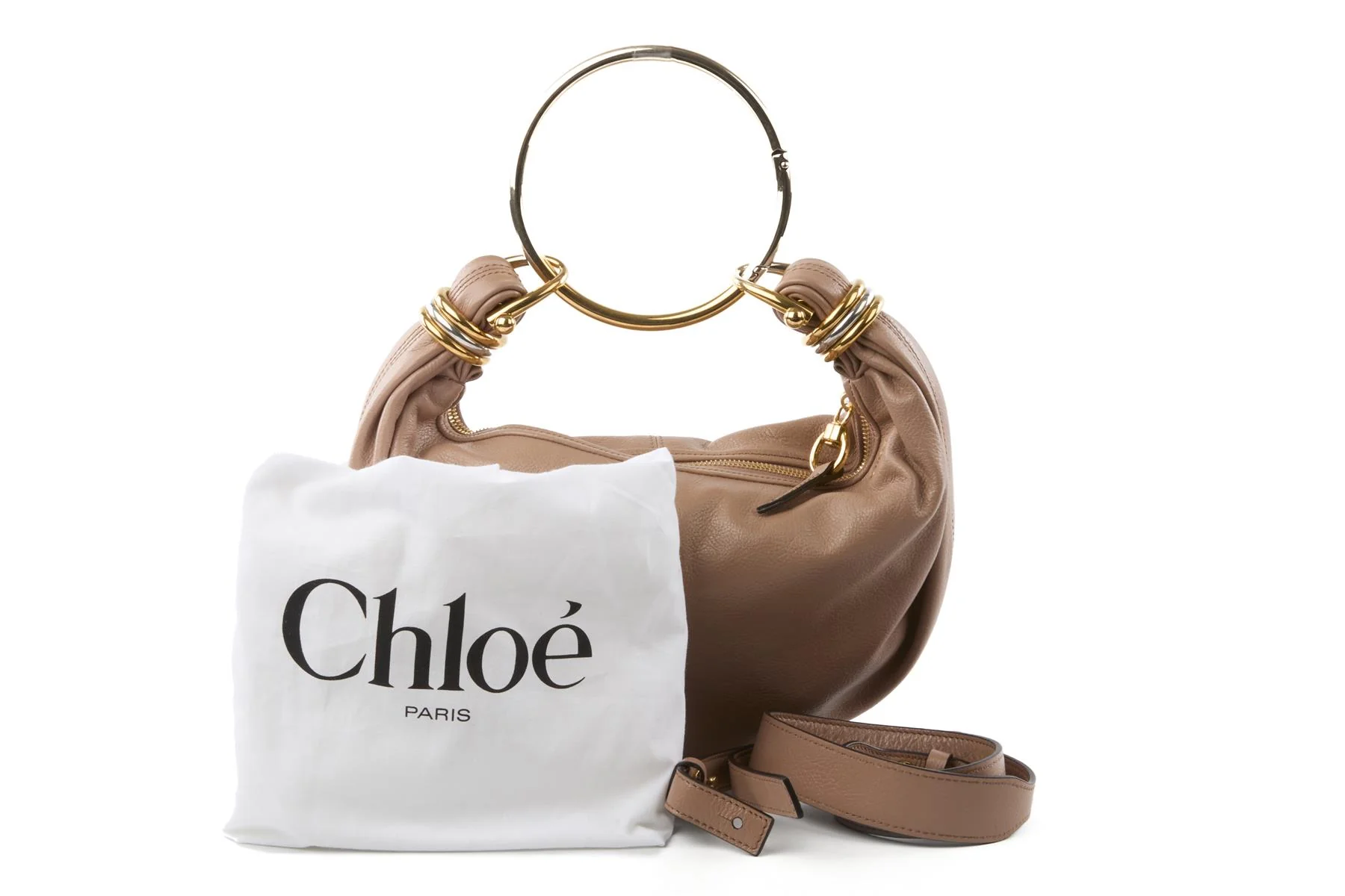 CHLOÉ NUDE BRACELET LEATHER SHOULDER BAG - Image 11